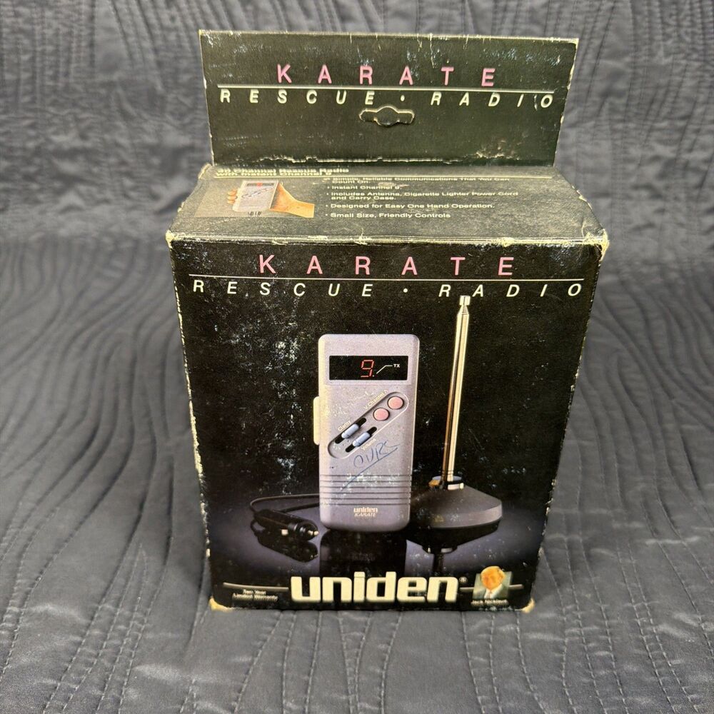 NOS Vintage Uniden Karate Rescue Radio 40 Channel CB Complete w/ Box & Case Rare